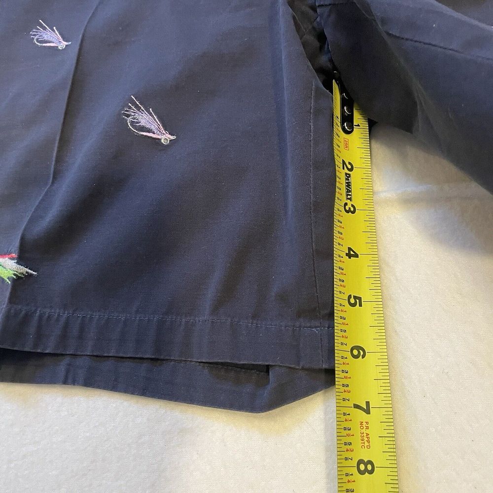 Castaway Nantucket Shorts Fly Fishing Lure Embroidered Blue Mens Size 42 Fish - Picture 9 of 12